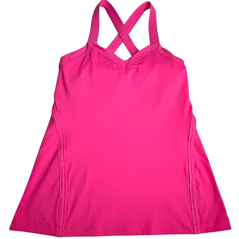 Lululemon Pink Workout, Cross Back, Tank Top Size 6